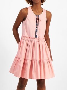 Nautica Jeans Womens Lace-up Tiered Ruffled Bridal Ros S